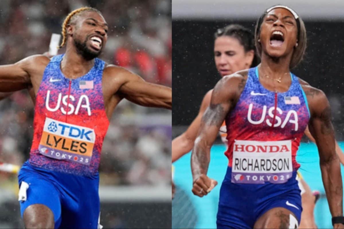 Raining Gold For USA! Noah Lyles, ShaCarri Richardson Anchor Team To Relay Sweep At World Championships