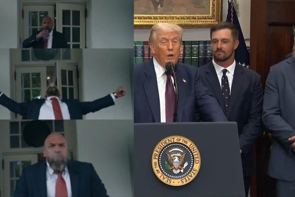 Time To Play The Game: Triple H Recreates Iconic Entrance At White House As Trump Reinstates Presidential Fitness Tests In Schools