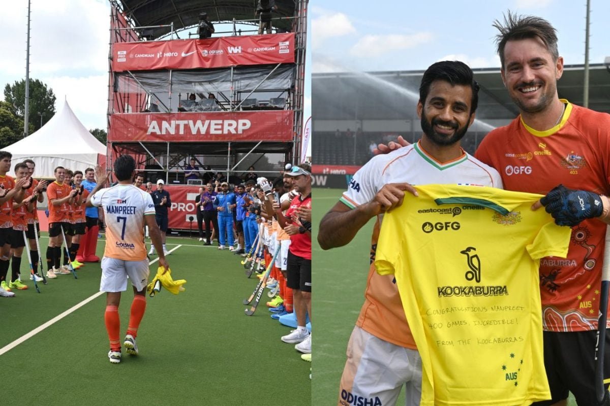 Kookaburras Mark Manpreet Singhs Landmark 400th Cap With Guard Of Honour