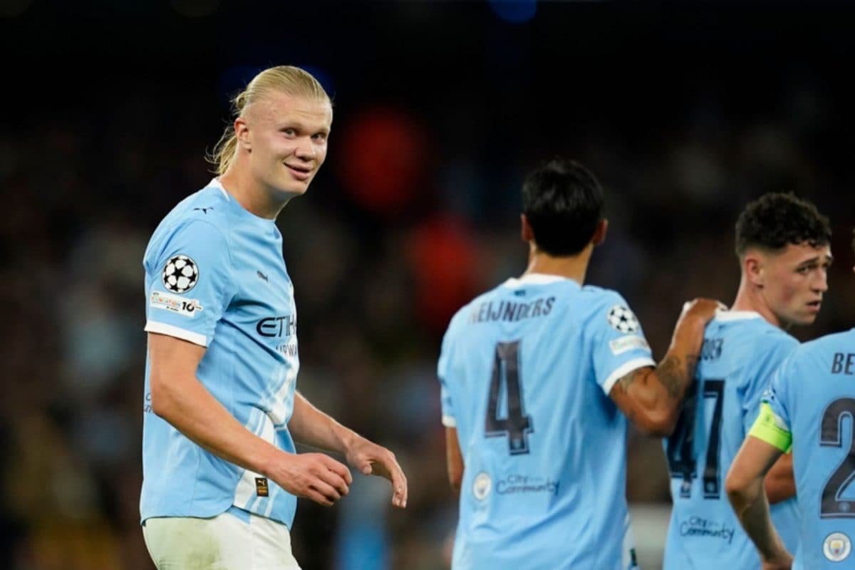UCL: Manchester City Breeze Past 10-Man Napoli As Erling Haaland Nets Landmark Goal