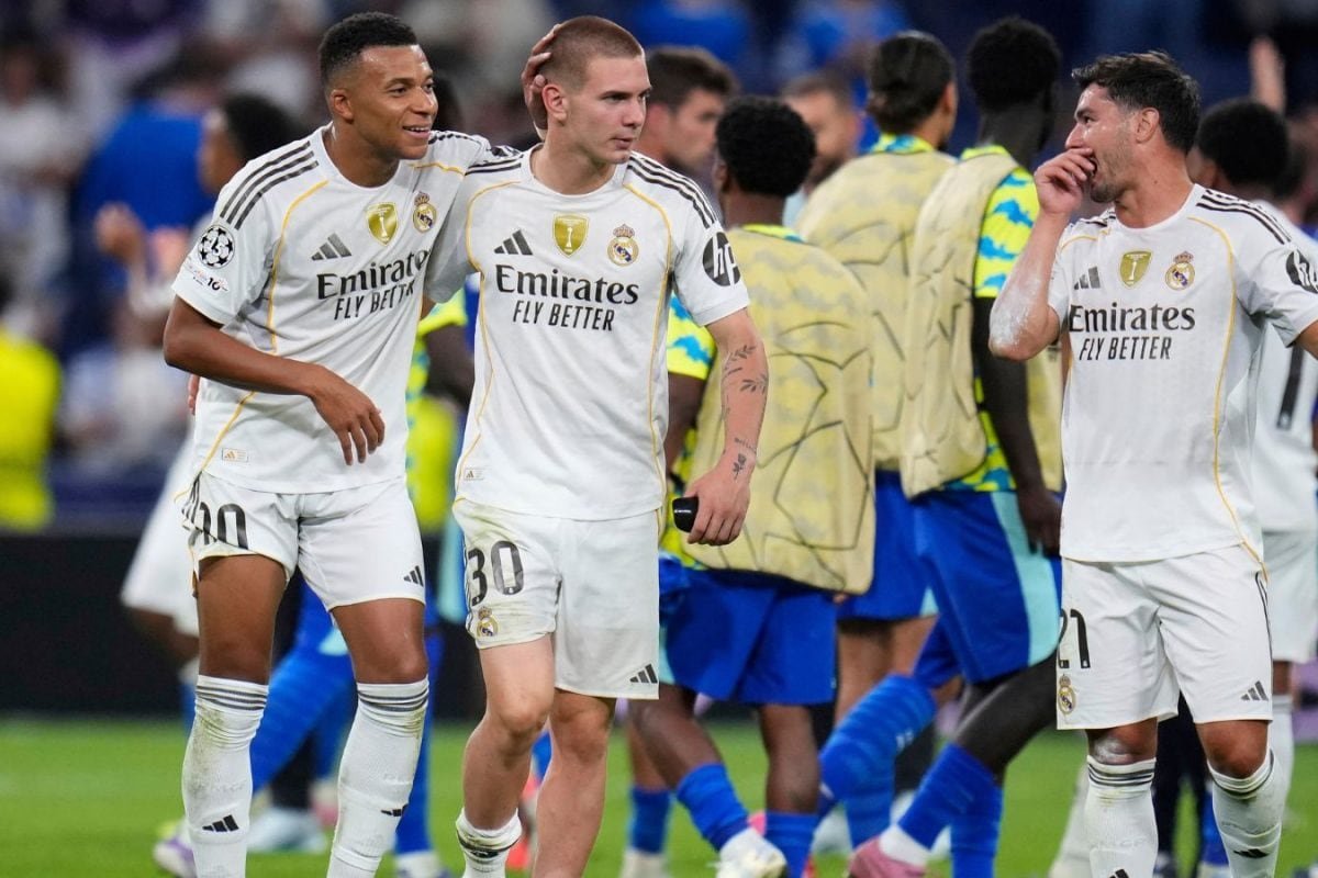 UCL: 10-Man Real Madrid Rally To Down Marseille As Kylian Mbappe Bags Brace