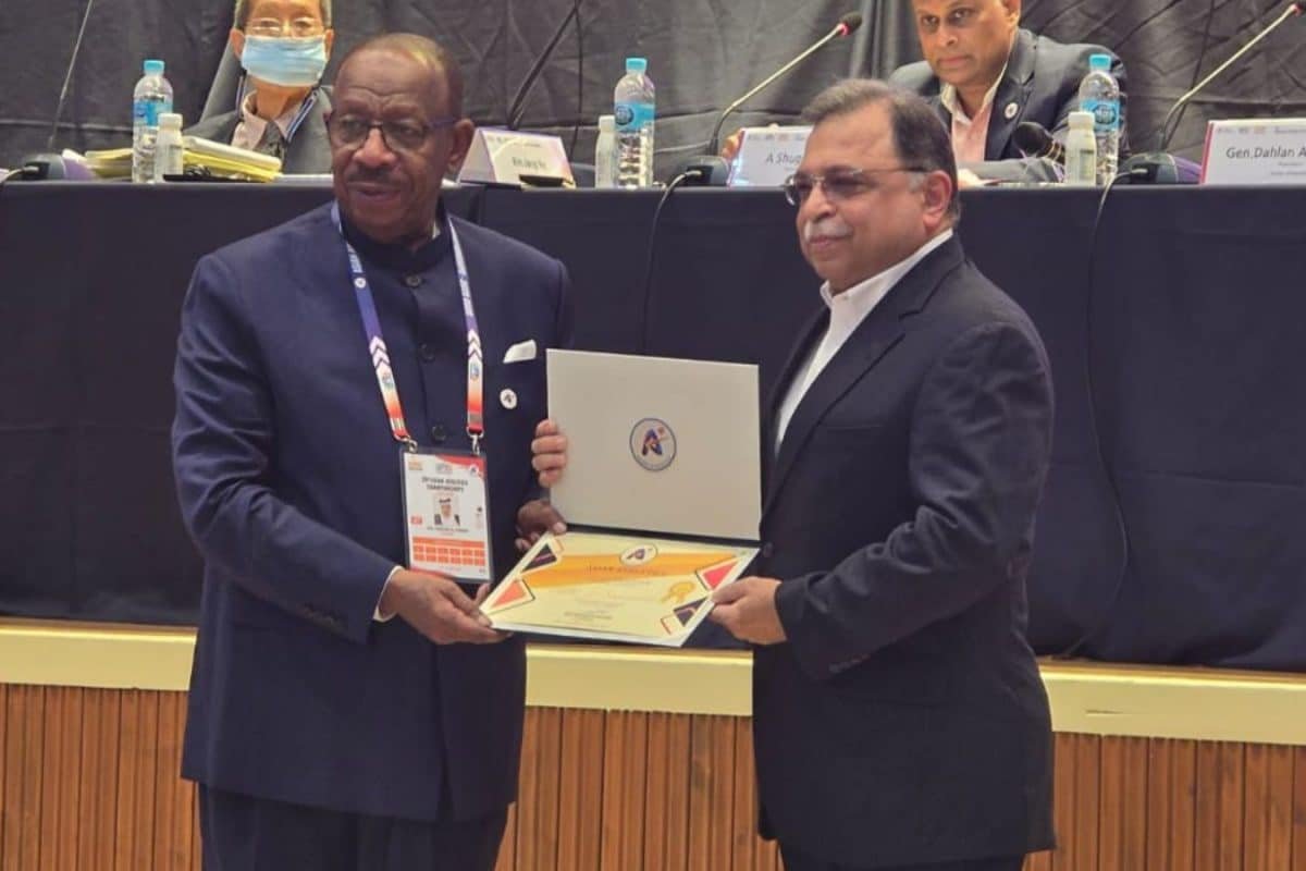 Adille Sumariwalla Conferred With Asian Athletics Leadership Gold Pin