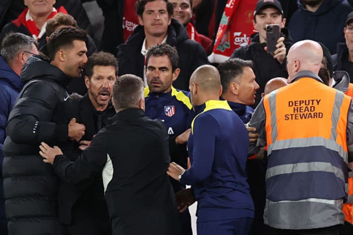 Watch: Atletico Boss Diego Simeones Heated Exchange With Liverpool Fan After UCL Thriller