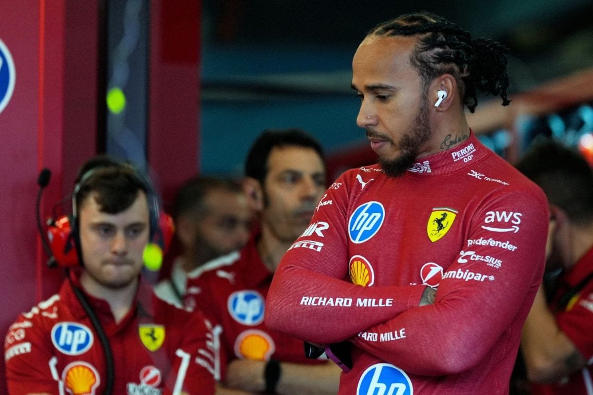 Lewis Hamilton Embracing The Challenge Behind The Wheel Of A Ferrari After Austin Park Outing