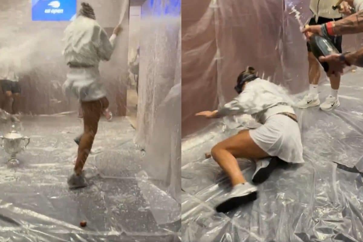 Aryna Sabalenka Celebrates US Open Win With Team Champagne Bash | Watch