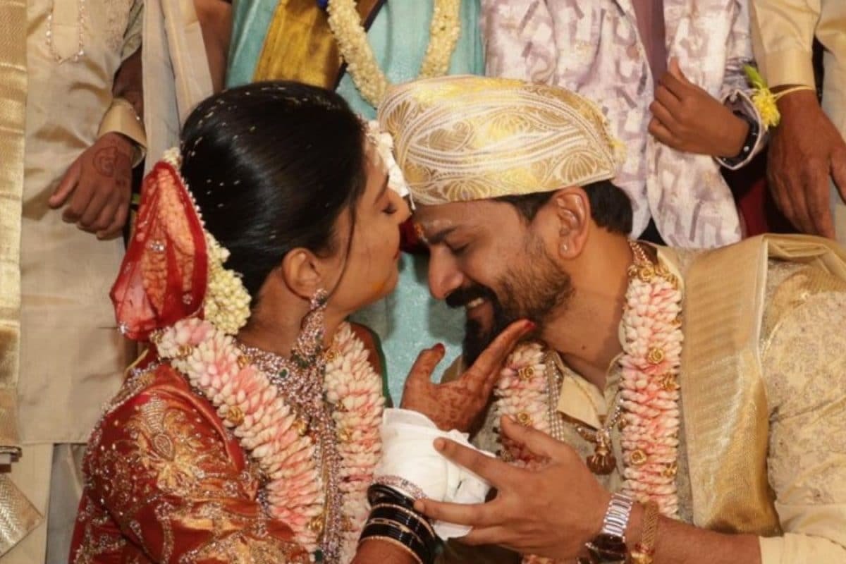 Pushpa Star Daali Dhananjaya Marries Longtime Girlfriend Dhanyatha Gauraklar, See First Wedding Pics