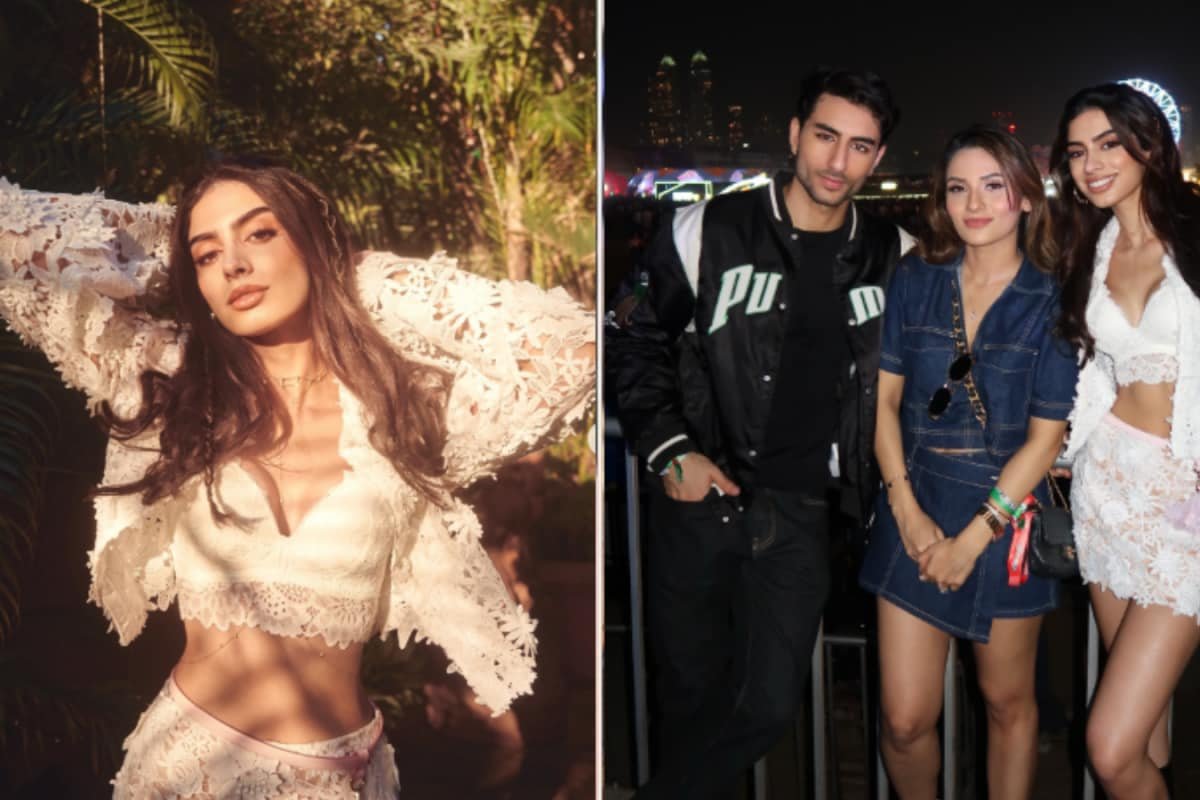 Khushi Kapoor, Ibrahim Ali Khan Attend Lollapalooza India Festival With Nadaaniyan Director Shauna Gautam