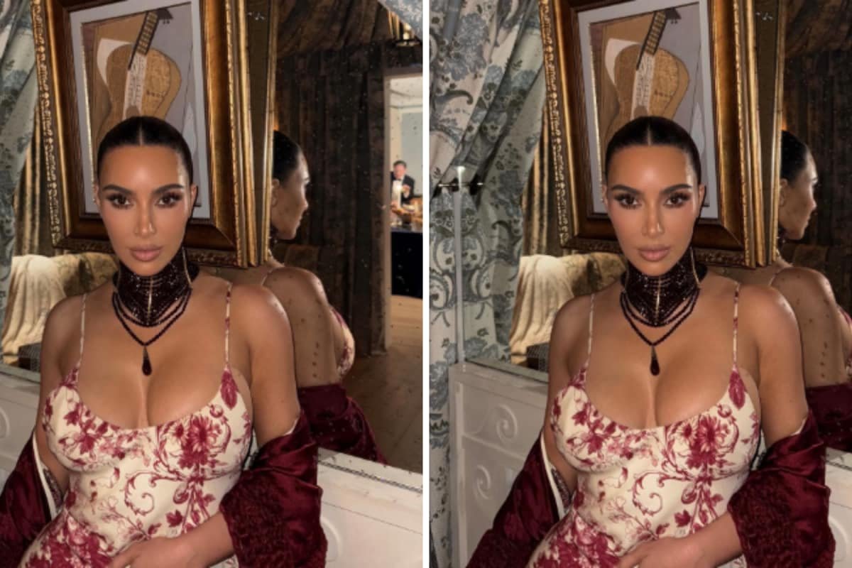 Kim Kardashian Dazzles In Vintage Dior Dress From 1998 At A Star-Studded Party