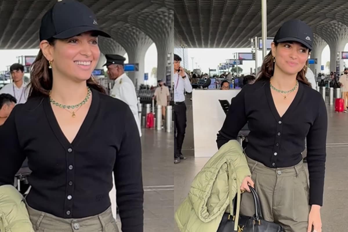 Tamannaah Bhatia Amps Her Chic Casual Airport Look With A Cap, Flashes Brightest Smile At Paps | Watch