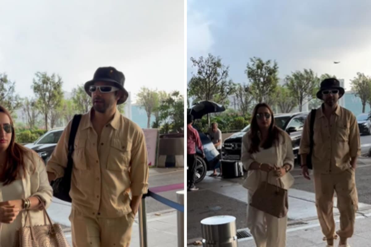 Varun Dhawan Turns Heads In Bucket Hat And Beige Co-ords, Natasha Dalal Keeps It Classy In White