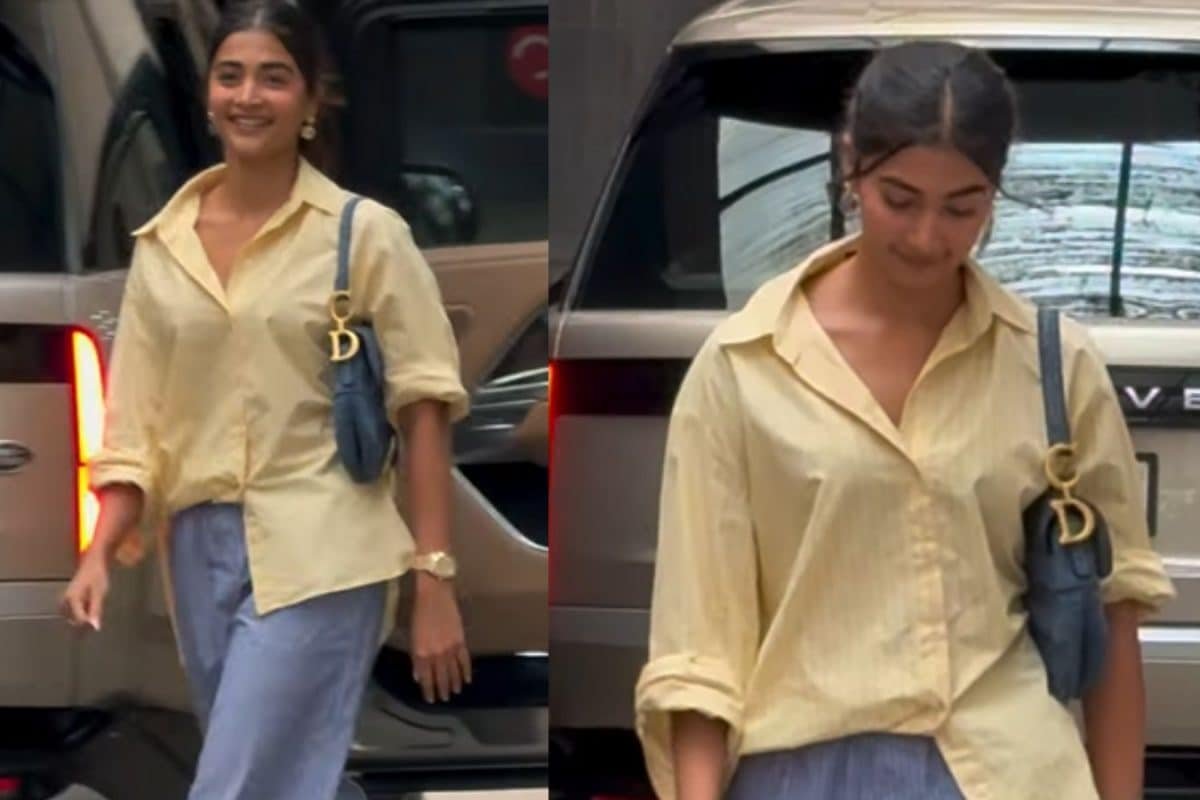 Pooja Hegde Keeps It Cool And Casual In Oversized Shirt And Trousers