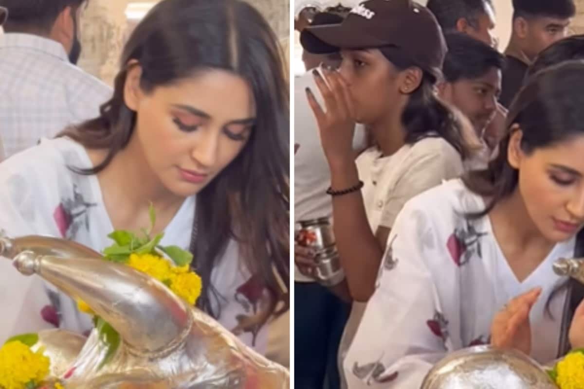Jewel Thief’s Nikita Dutta, In White Ethnic, Seeks Blessings At Babulnath Temple