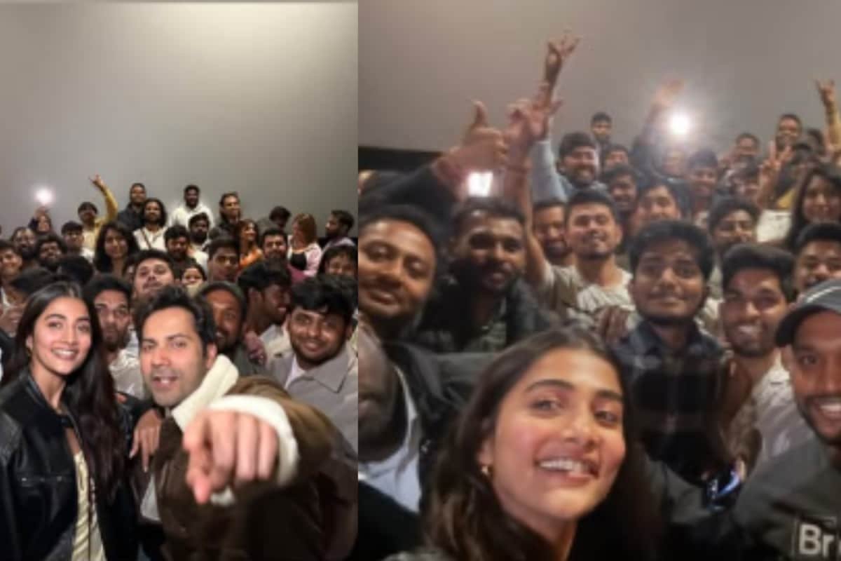 London Lights Up With Retro Premiere As Pooja Hegde, Mrunal Thakur And Varun Dhawan Join In
