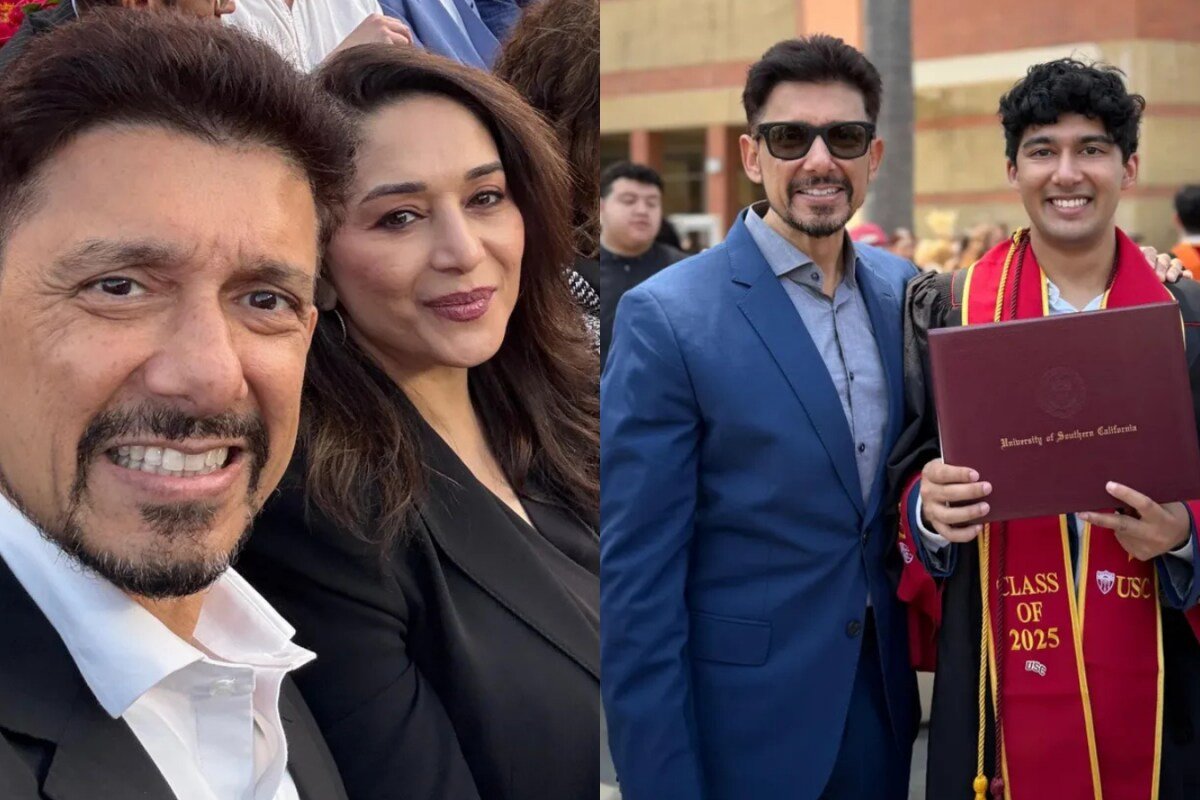 Madhuri Dixit Marks 58th Birthday By Attending Son Arins Graduation Ceremony | Photos