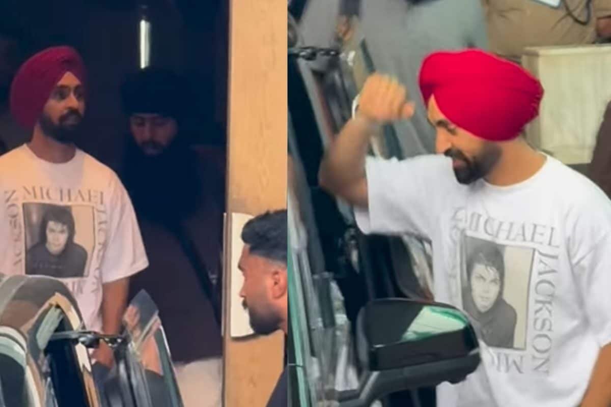 In His Signature Style, Diljit Dosanjh Greets Paps At Mumbai Airport