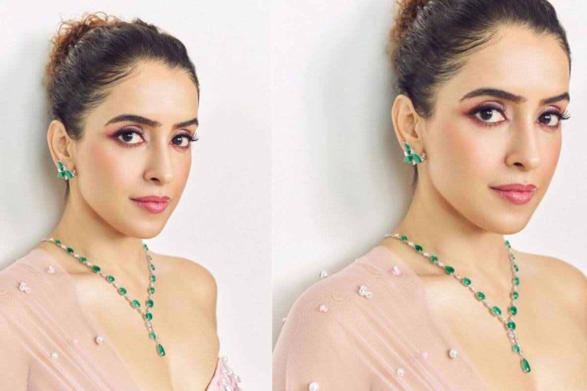 Sanya Malhotra Kicks Off Diwali Party Season Like A Cinderella In Pink Off-shoulder Dress