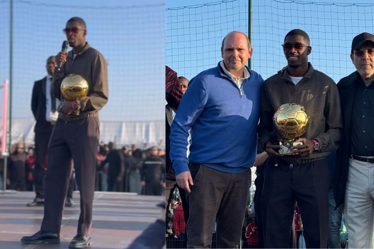 Evreuxs Hero: Ousmane Dembele Presents Ballon dOr At Childhood Town