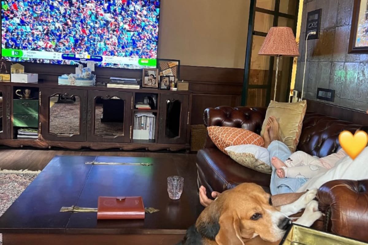 Varun Dhawan Cradles Daughter In His Arms As He Enjoys India Vs Pakistan Champions Trophy Match | PHOTO