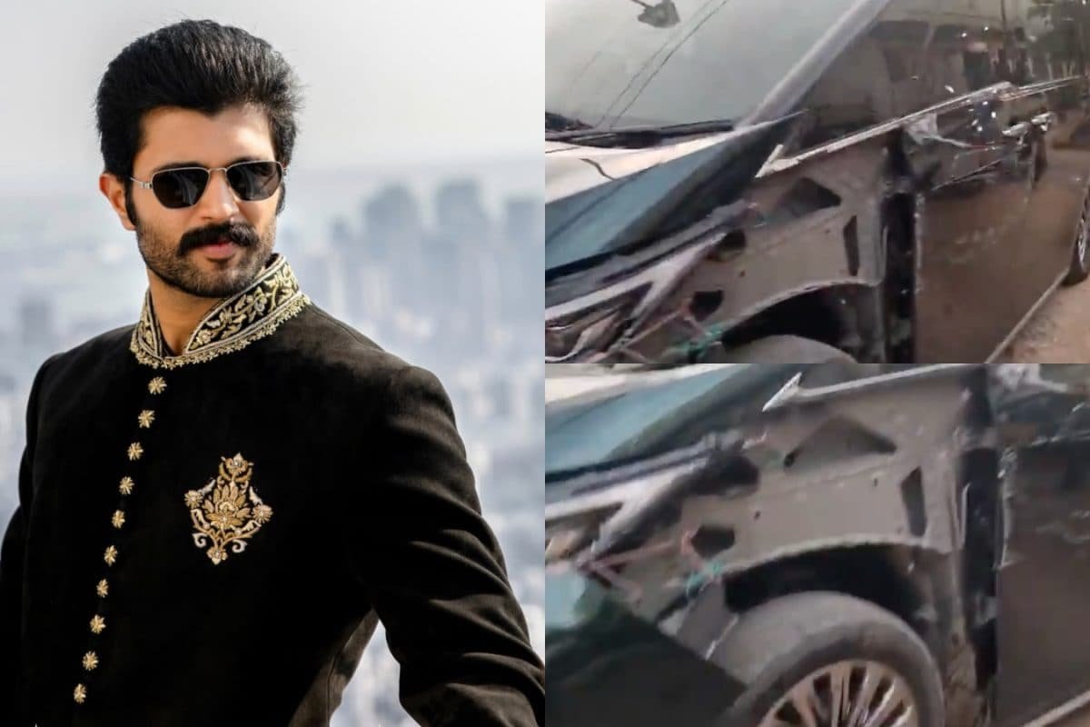 Vijay Deverakonda Meets With Car Accident Near Hyderabad; Visuals Of Damaged Car Surface