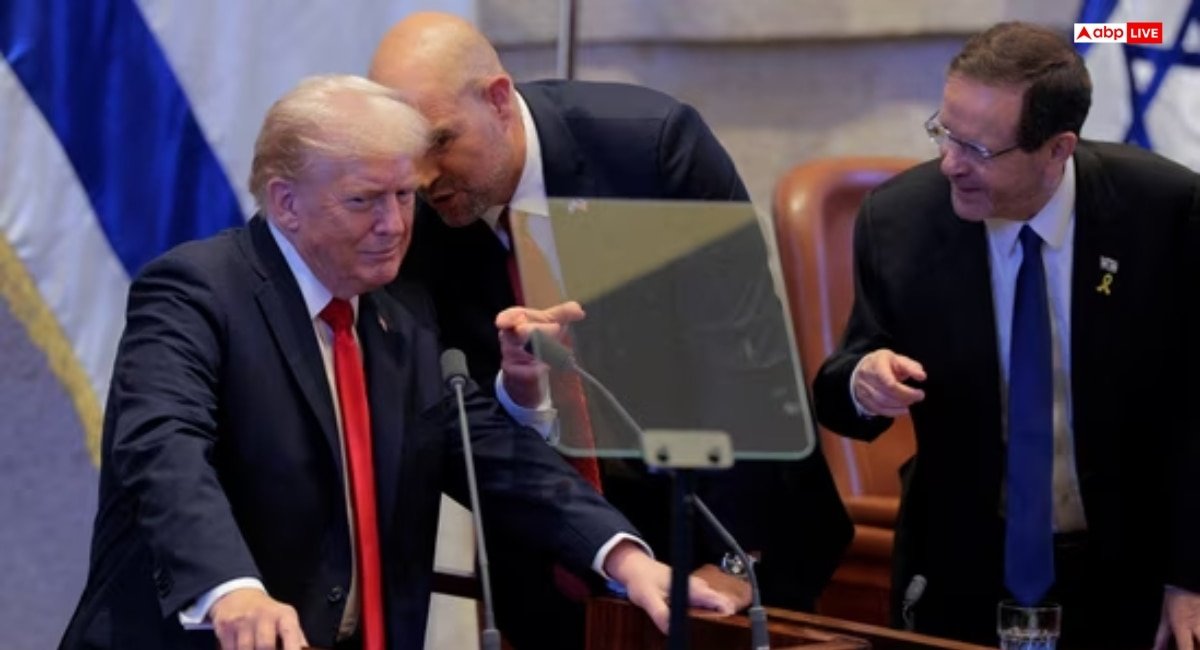 ट्रंप के भाषण के दौरान फिलिस्तीन के समर्थन का लहराया पोस्टर, बाहर फेंके गए इजरायली सांसद, देखें वीडियो