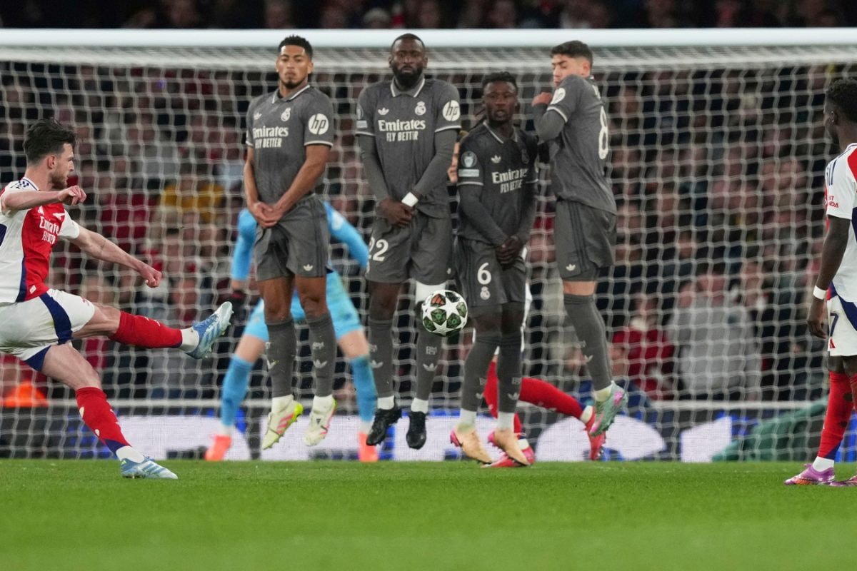 Arsenal Vs Real Madrid: Declan Rice Delivers Free-Kick Masterclass As The Gunners Storm To Stunning 3-0 Win