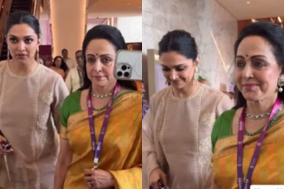 Deepika Padukone Respectfully Assists Hema Malini As They Arrive For WAVES 2025 | Watch