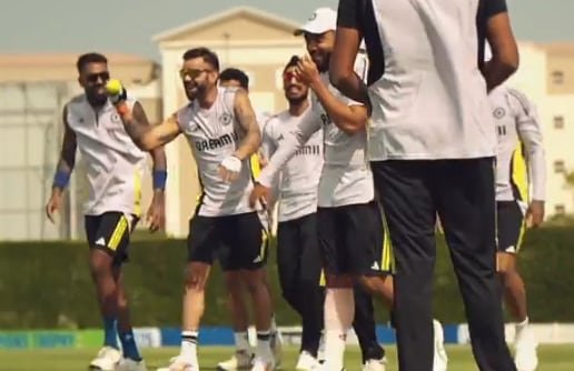 Kohli Takes One-Handed Stunner, India In Jovial Spirits Ahead Of CT 2025