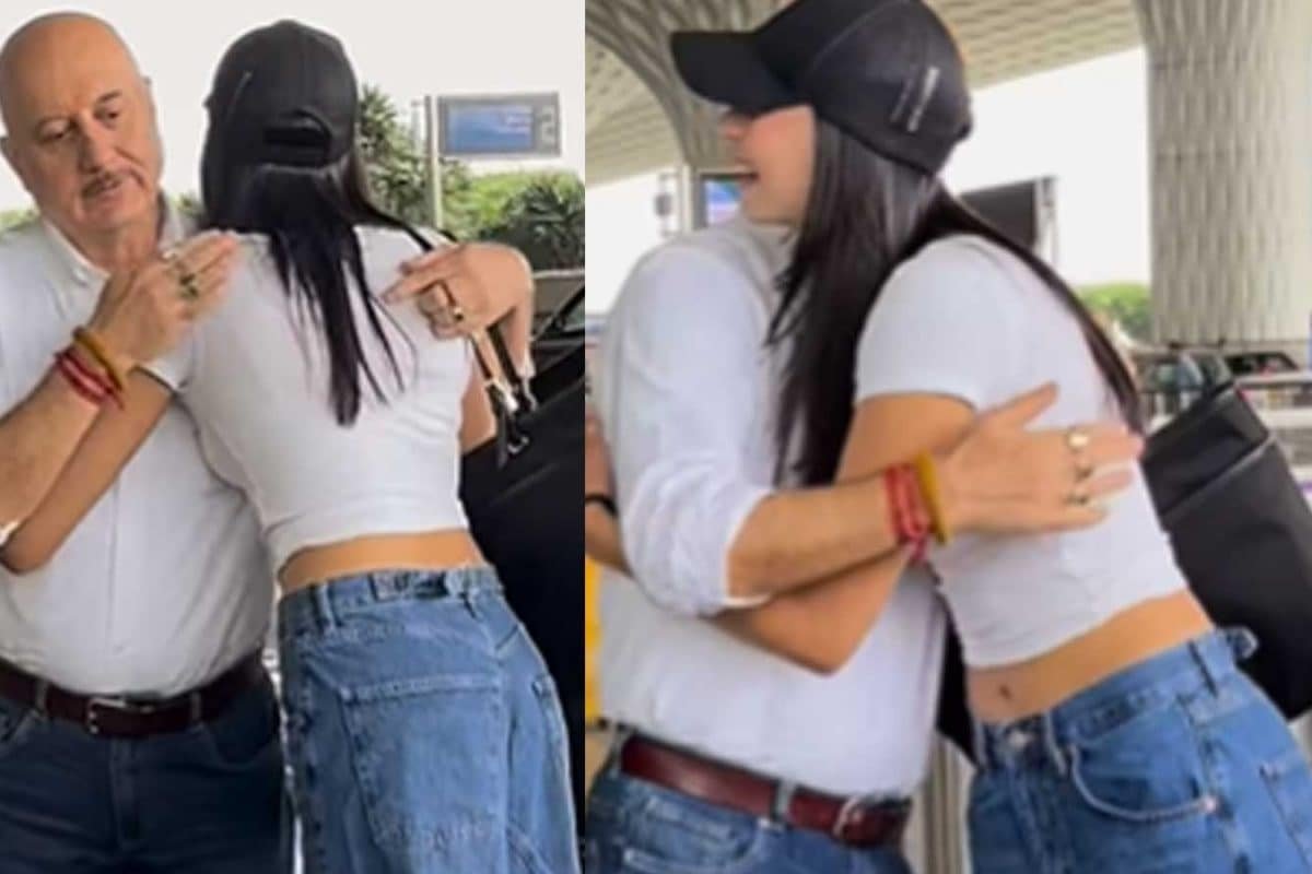 Anupam Kher, Shubhangi Dutt’s Mumbai Airport Moment Is Packed With Warm Hugs