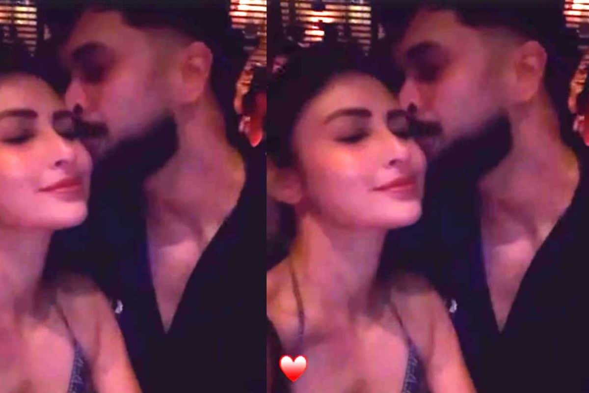 Suraj Nambiar Plants Kiss On Mouni Roy’s Forehead In Adorable Boomerang Video