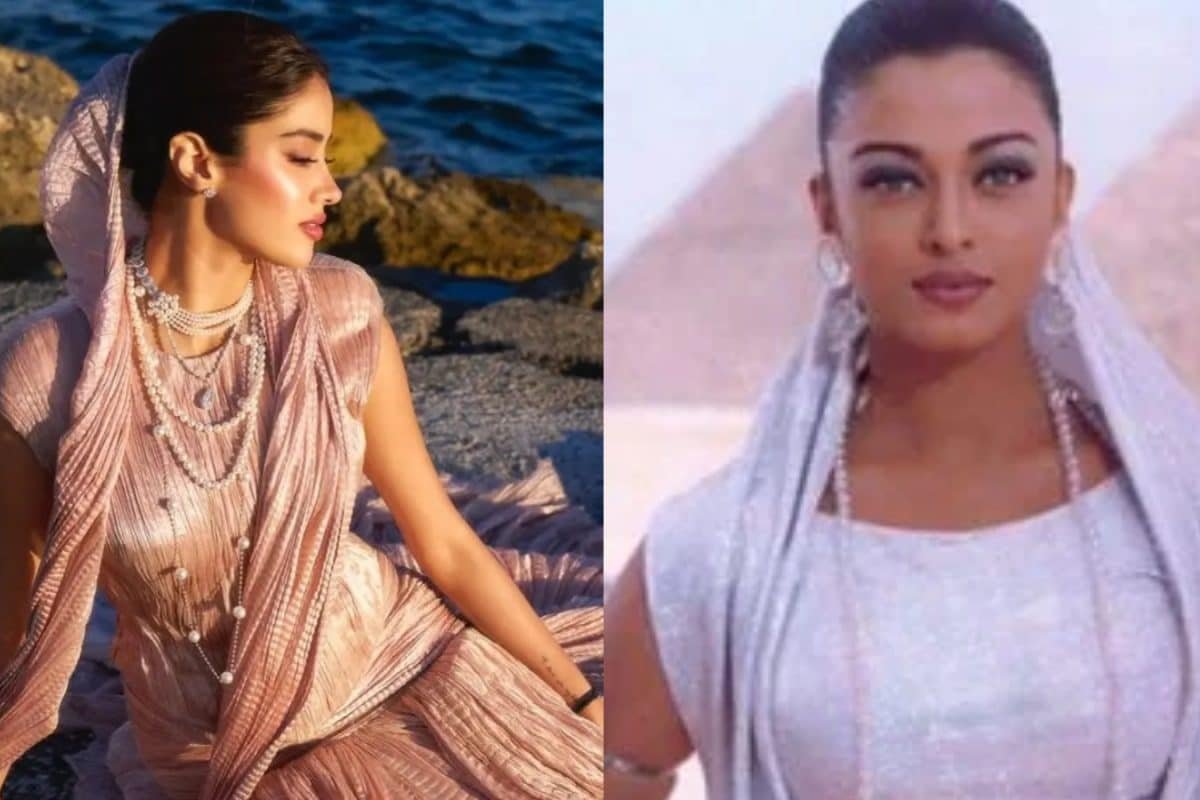 Cannes 2025: Janhvi Kapoor Copied Aishwarya Rais Vintage Look? Know Here