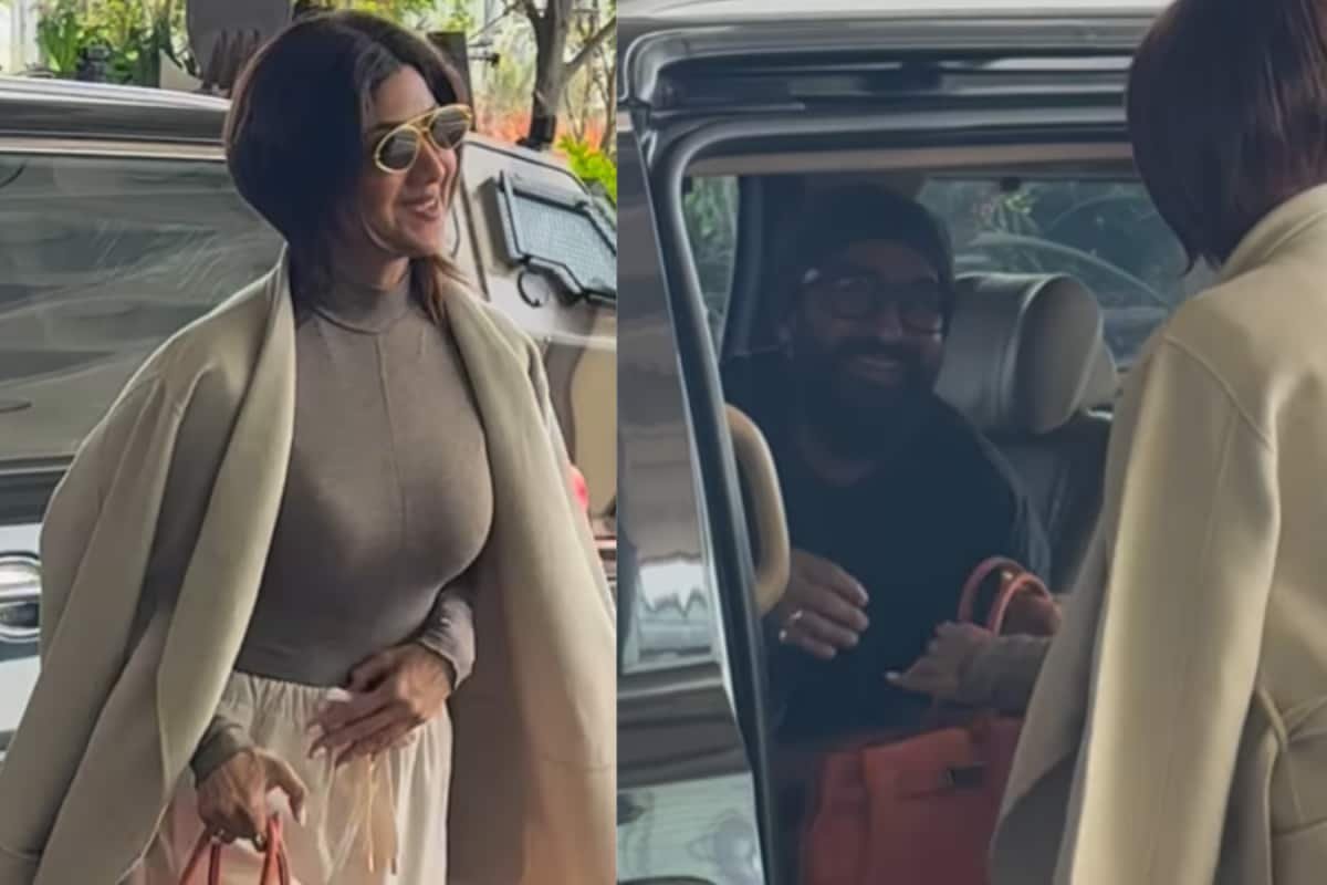 Watch: Shilpa Shettys Love-Filled Goodbye to Raj Kundra at Airport Wins Hearts