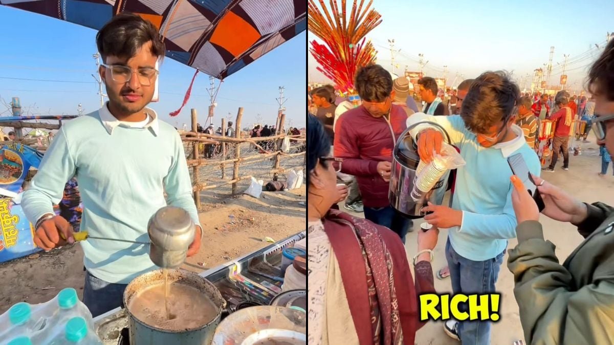 Viral Video: Vlogger Sells Chai At Maha Kumbh Mela, Reveals Impressive Earnings