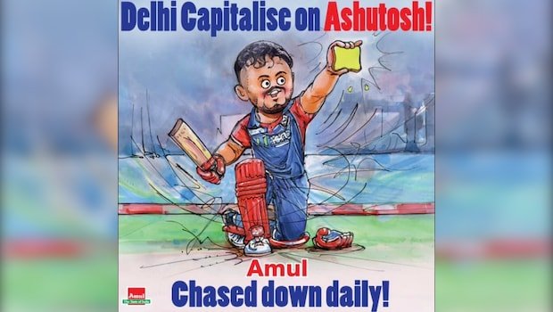 Amul Celebrates Delhi Capitals Ashutosh Sharmas Victory Against LSG With A Topical