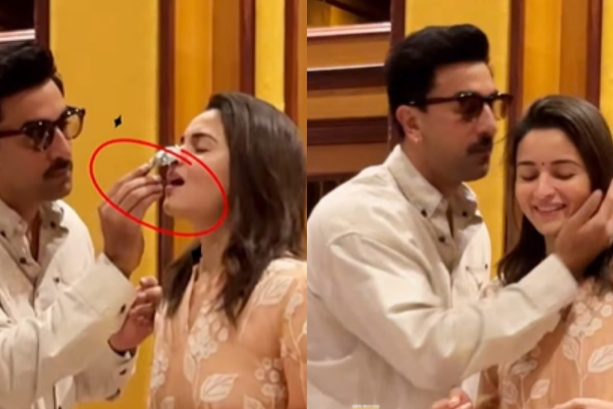Alia Bhatt Reacts As Ranbir Kapoor Puts Cake On Her Nose, Kisses Her During Pre-Birthday Event | Watch