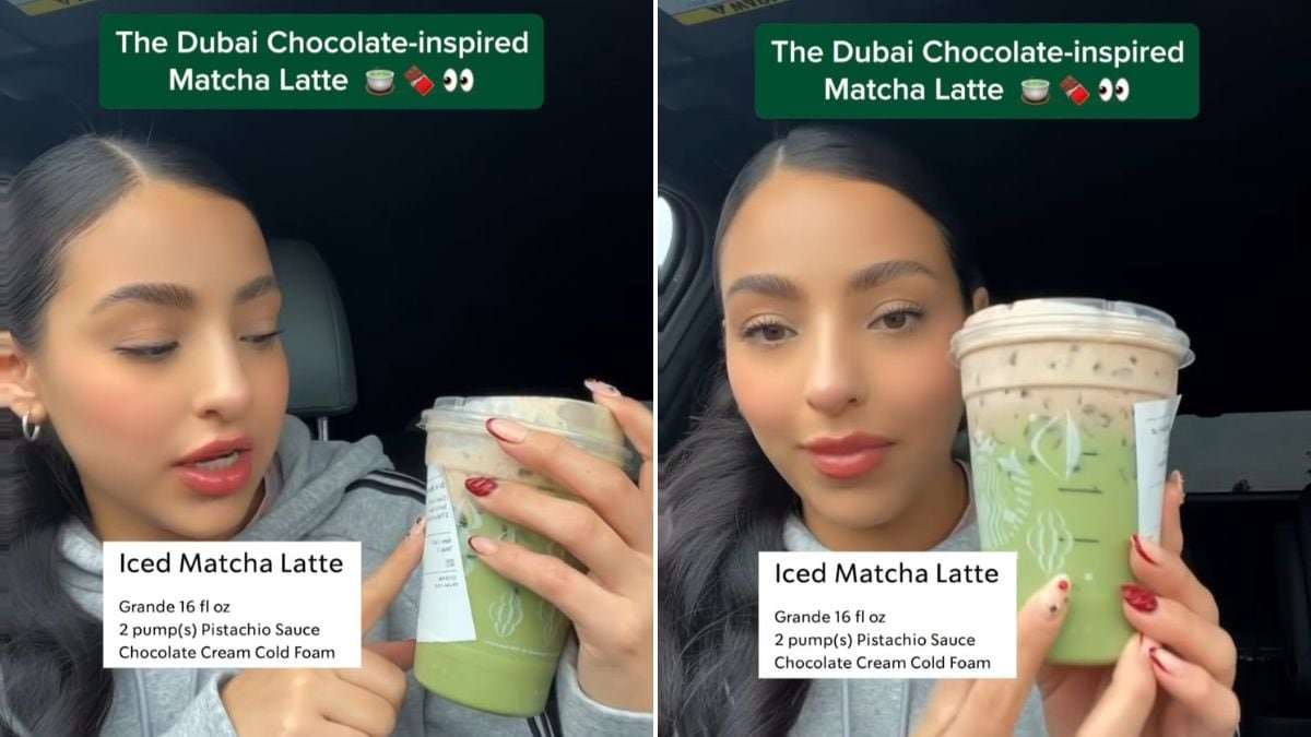 Woman Creates Viral Dubai Chocolate-Inspired Matcha Latte, Starbucks Is