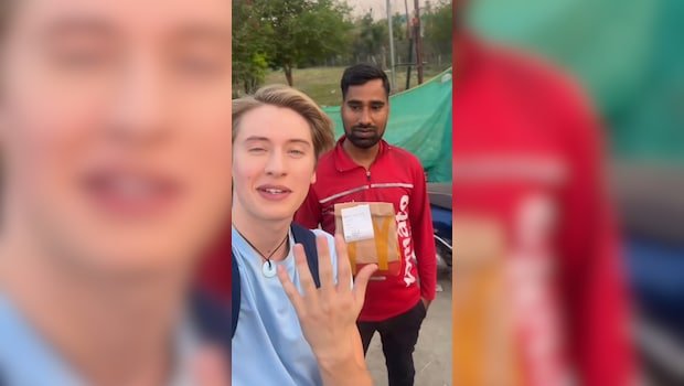 Viral: Vlogger Ralph Lengs Playful Video With Zomato Delivery Agent Leaves Internet In Splits