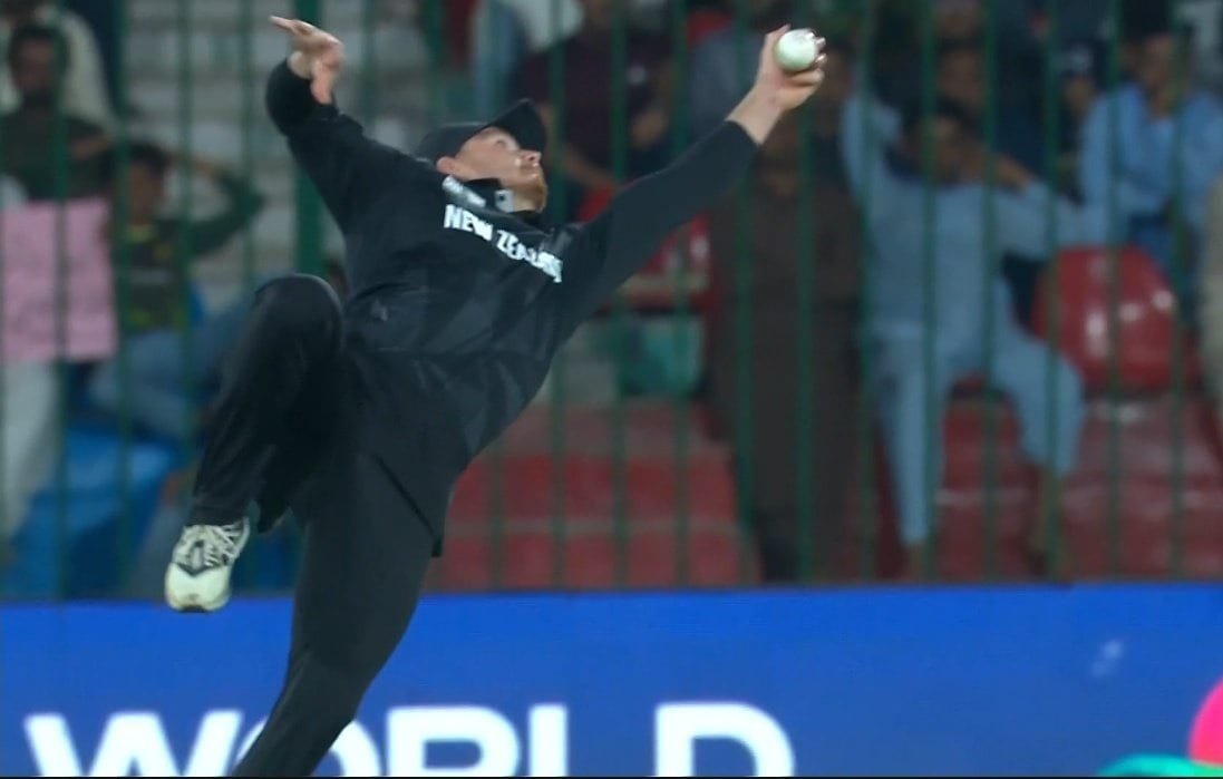 Watch: Phillips Stunning Catch Leaves Rizwan Baffled During CT 2025 Opener