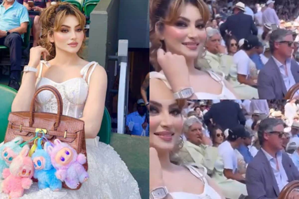 Urvashi Rautela At Wimbledon: Javed Akhtars Expression Goes Viral As Actress Flaunts Labubus | Watch