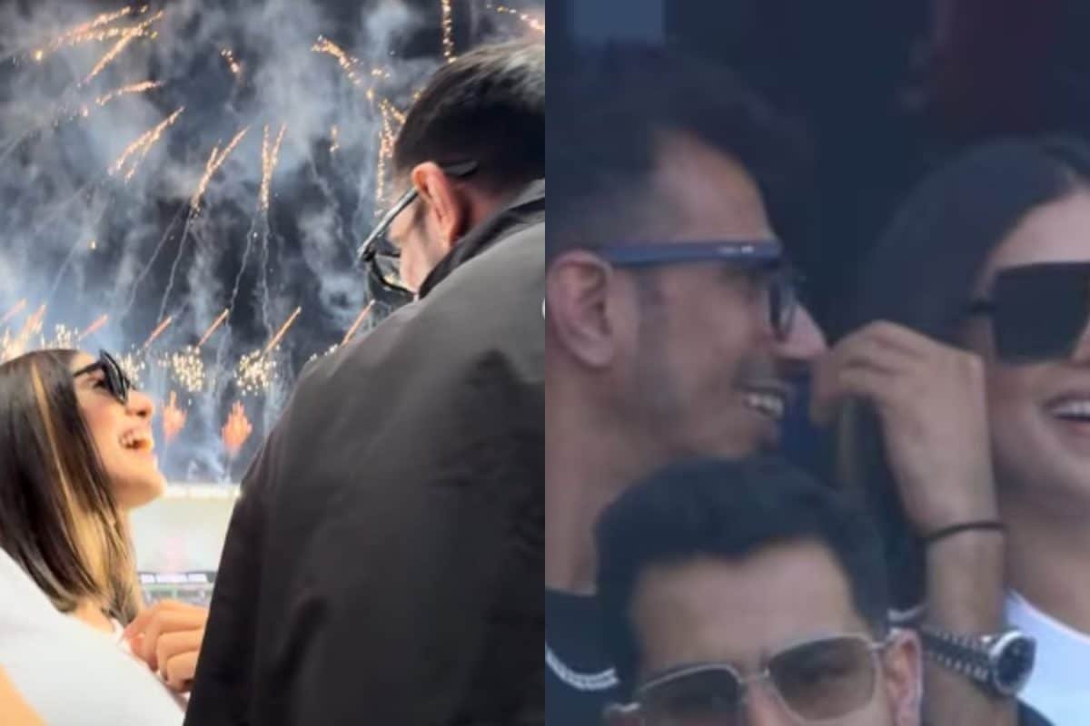 Yuzvendra Chahal, RJ Mahvash Gaze Into Each Others Eyes Amid Fireworks As India Lifts Champions Trophy | Watch